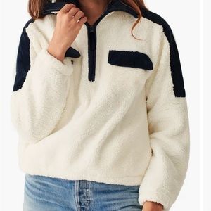 NWOT Faherty Mix Cord Fleece Pullover